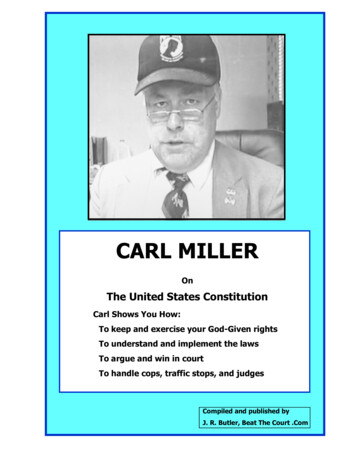 CARL MILLER - You Are Law 