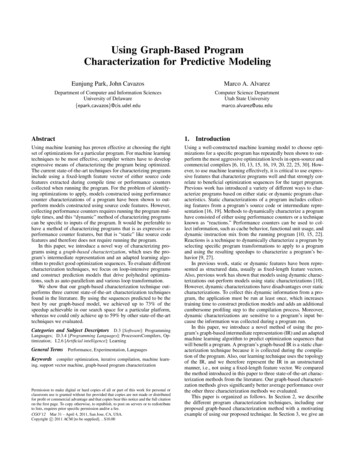 Using Graph-Based Program Characterization For Predictive Modeling