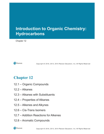 Introduction To Organic Chemistry: Hydrocarbons - USU