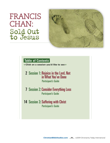 Francis Chan: Sold Out To Jesus - Razor Planet