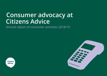 Citizens Advice Consumer Annual Report 2018-19