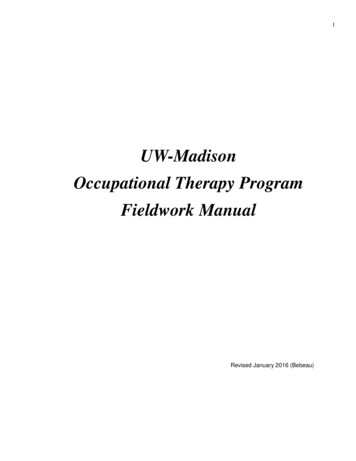 UW-Madison Occupational Therapy Program Fieldwork Manual - Web Strategy