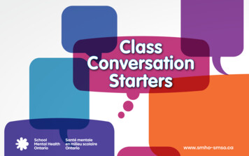 Class Conversation Starters - Smho-smso.ca