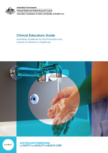 Clinical Educators Guide: Australian Guidelines For The Prevention And .