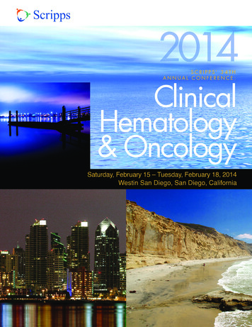 SCRIPPS' 34TH ANNUAL CONFERENCE: Clinical Hematology & Oncology