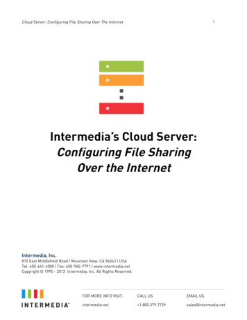 Intermedia's Cloud Server: Configuring File Sharing Over The Internet