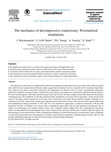 The Mechanics Of Decompressive Craniectomy: Personalized Simulations