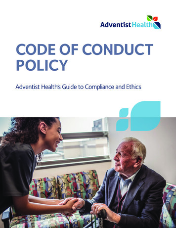 CODE OF CONDUCT POLICY - Adventist Health