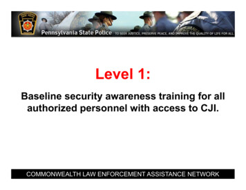 Security Awareness Training 2015 Level I (002) [Read-Only]