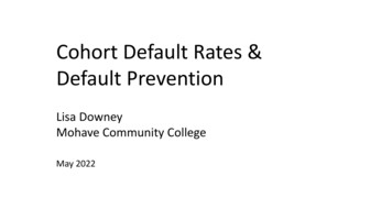 Cohort Default Rates & Default Prevention