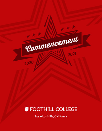 Foothill College-The 61st Annual Commencement 2021
