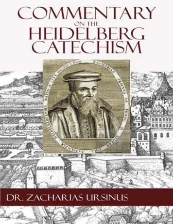 Commentary On The Heidelberg Catechism - Monergism
