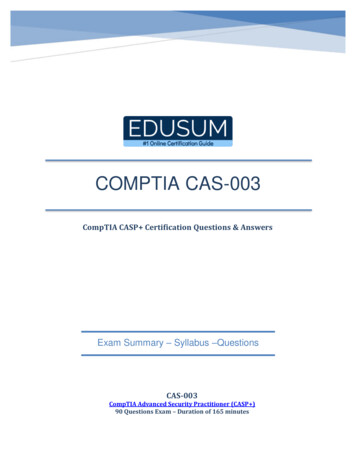 CompTIA CAS-003 - ISecPrep