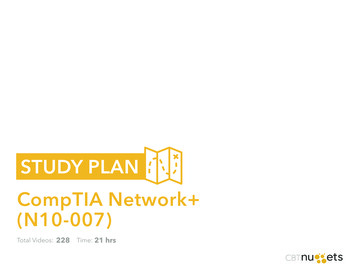 STUDY PLAN CompTIA Network (N10-007) - CBT Nuggets