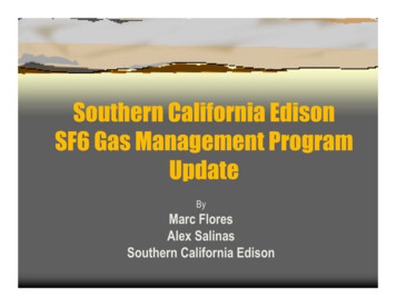 Southern California Edison SF6 Gas Management Program Update - US EPA