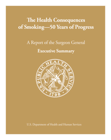 Executive Summary (The Health Consequences Of Smoking—50 Years Of .
