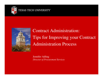 Contract Administration: Tips For Improving Your Contract .