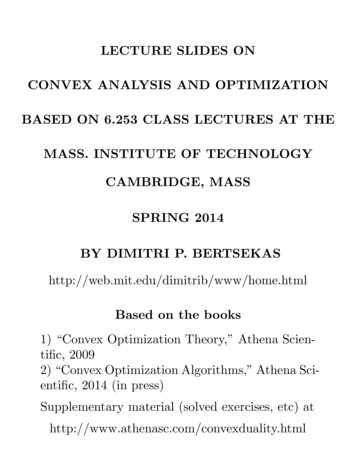Convex Slides 2014 - MIT