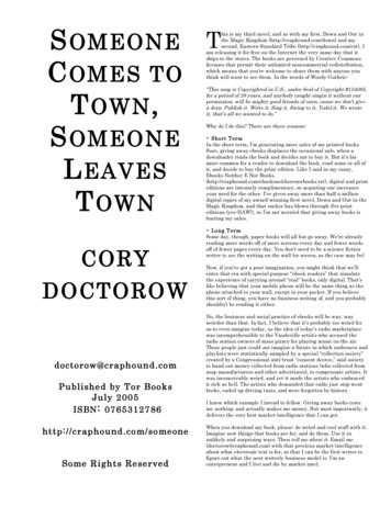 Someone Comes To Town2UpLetter - Craphound 