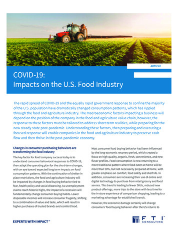 COVID-19: Impacts On The U.S. Food Industry - FTI Consulting