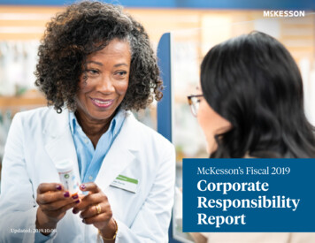 FY19 McKesson Corporate Responsibility Report