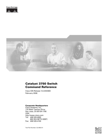 Catalyst 3750 Switch Command Reference - Cisco