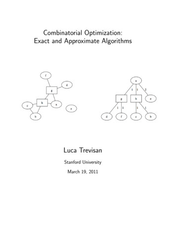 Combinatorial Optimization: Exact And Approximate Algorithms