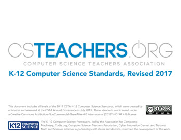 CSTA K-12 Computer Science Standards, Revised 2017