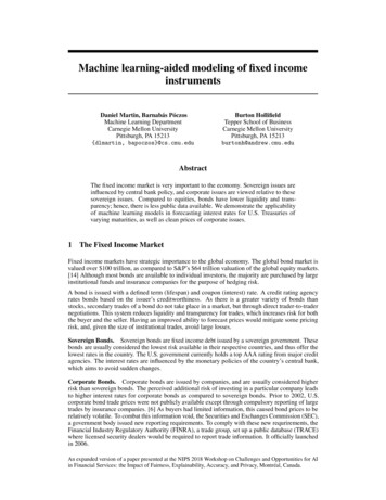 Machine Learning-aided Modeling Of ﬁxed Income Instruments