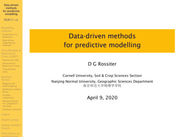 Data-driven Methods For Predictive Modelling - Cornell University
