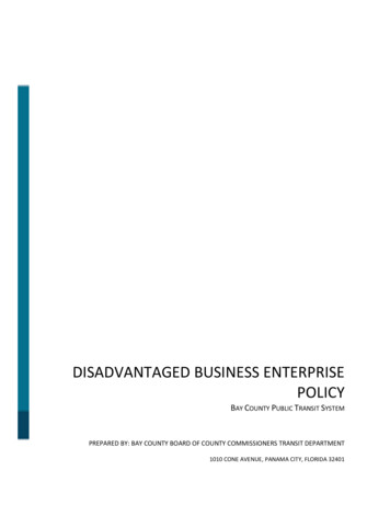 Disadvantaged Business Enterprise Policy