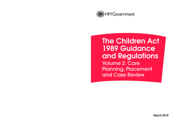 The Children Act 1989 Guidance And Regulations - UCL