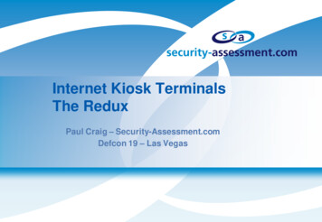 Internet Kiosk Terminals : The Redux