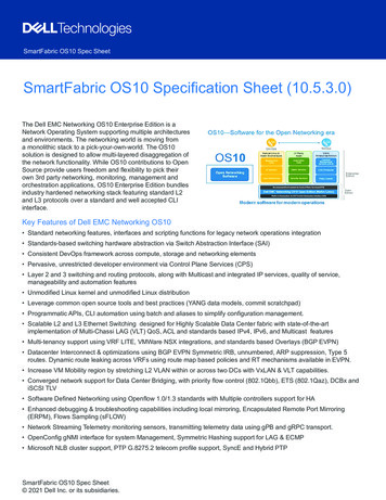 SmartFabric OS10 Specification Sheet (10.5.3.0) - Dell USA
