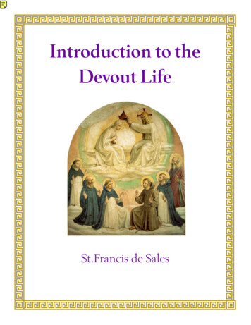 Introduction To The Devout Life - Catholic Spiritual Direction