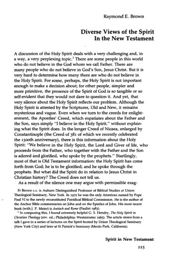 Diverse Views Of The Spirit In The New Testament