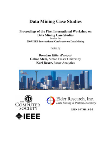 Data Mining Case Studies
