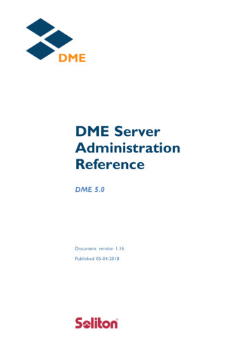 DME Server Administration Reference