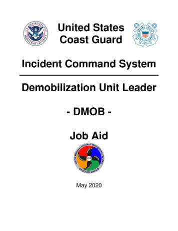 United States Coast Guard Incident Command System Demobilization Unit .