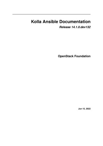Kolla Ansible Documentation - OpenStack