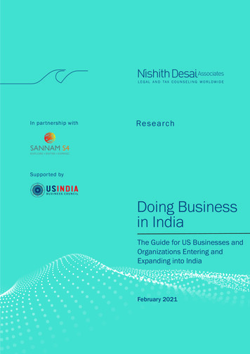 Doing Business In India - Nishith Desai
