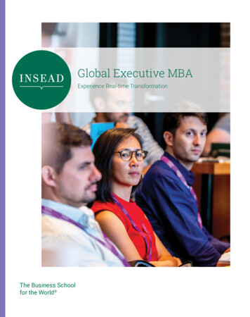 Global Executive MBA - Inspire Success With INSEAD