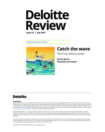 Complimentary Article Reprint Catch The Wave - Deloitte