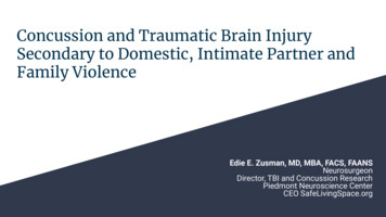 Concussion And Traumatic Brain Injury Secondary To Domestic, Intimate .