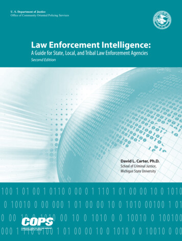 Law Enforcement Intelligence - Bureau Of Justice Assistance