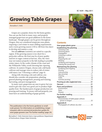 Growing Table Grapes - Oregon State University