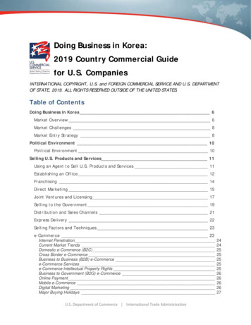 Doing Business In Korea: 2019 Country Commercial Guide For U.S . - Trade