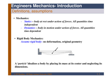 Engineers Mechanics- Introduction - IIT Bombay