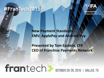 ApplePay And Android Pay - 1400 Franchise Opportunities