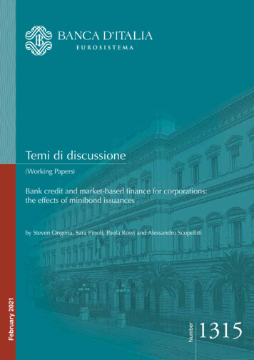 Temi Di Discussione - Banca D'Italia
